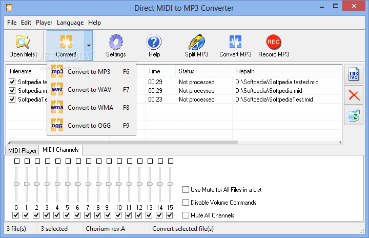 convert mp3 to midi file